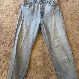 ZARA Faded Blue & Black Denim Jeans